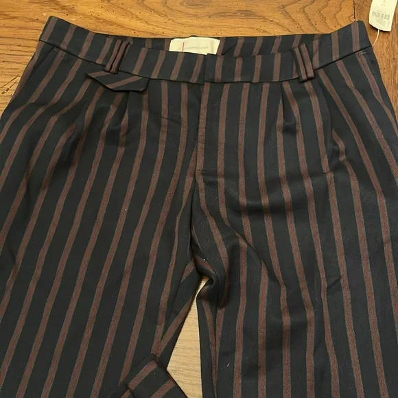 Anthropologie low rise striped flare pants, size 2, NWT - Picture 4 of 14